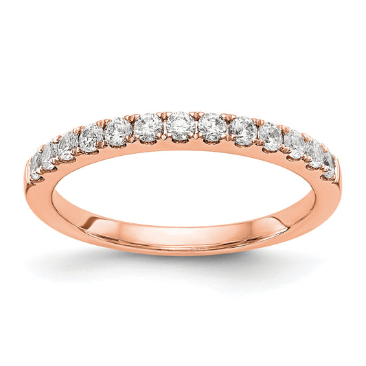 14K Rose Gold Diamond Wedding Band