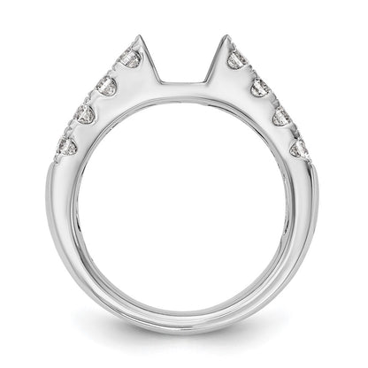 14k White Gold 1 3/8 Ct. Lab Grown Diamond VS/SI+ G+ Peg Set Engagement Ring