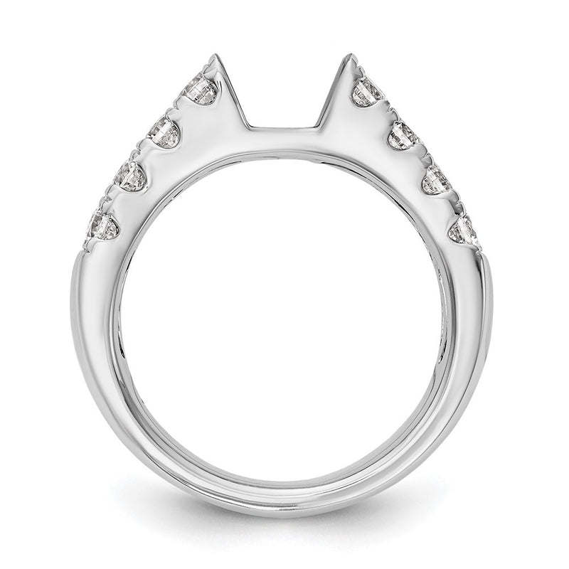 14k White Gold 1 3/8 Ct. Lab Grown Diamond VS/SI+ G+ Peg Set Engagement Ring