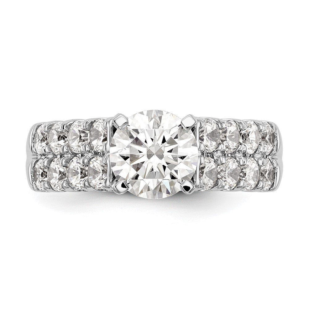 14k White Gold 1 3/8 Ct. Lab Grown Diamond VS/SI+ G+ Peg Set Engagement Ring