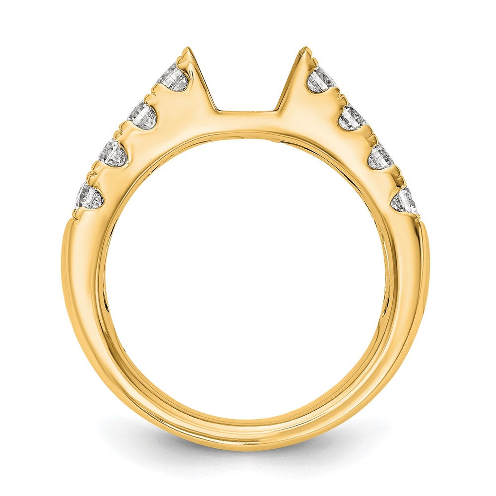 14k Yellow Gold 1 3/8 Ct. Lab Grown Diamond VS/SI+ G+ Peg Set Engagement Ring
