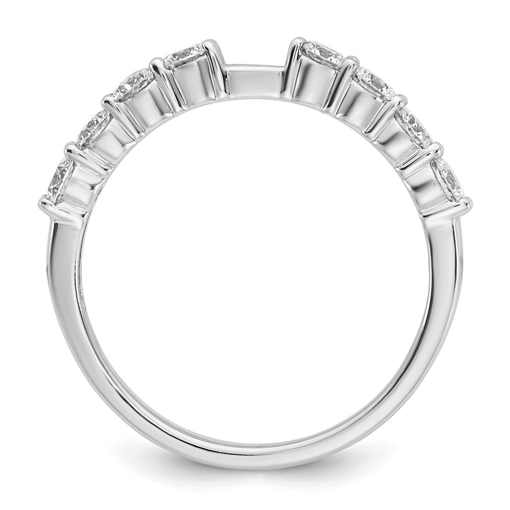 14K White Gold Peg Set 3/4 Carat Diamond Semi Mount Engagement Ring