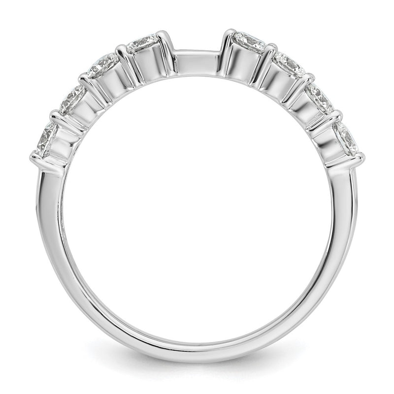 14K White Gold Peg Set 3/4 Carat Diamond Semi Mount Engagement Ring