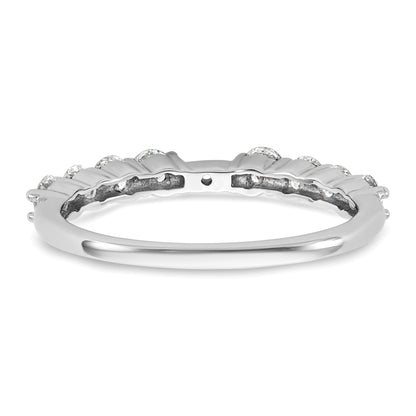14K White Gold Peg Set 3/4 Carat Diamond Semi Mount Engagement Ring