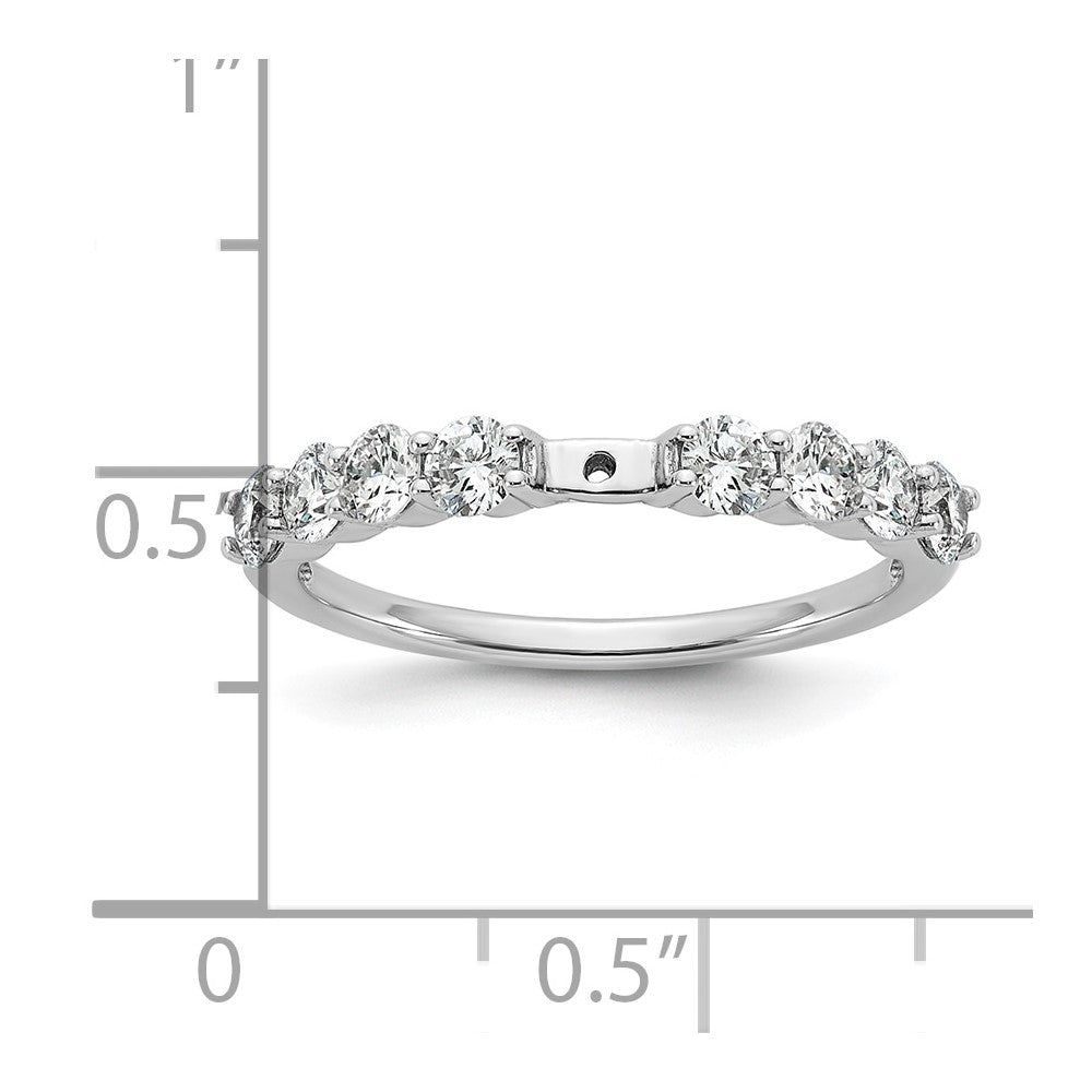 14K White Gold Peg Set 3/4 Carat Diamond Semi Mount Engagement Ring