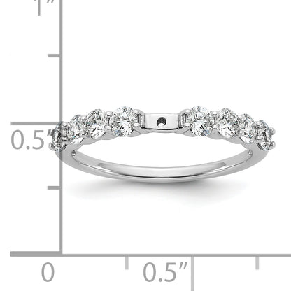 14K White Gold Peg Set 3/4 Carat Diamond Semi Mount Engagement Ring