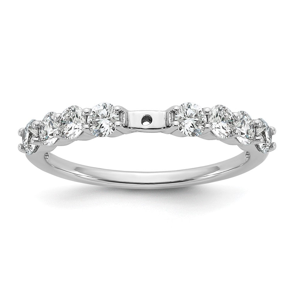 14K White Gold Peg Set 3/4 Carat Diamond Semi Mount Engagement Ring