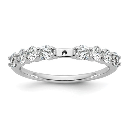 14K White Gold Peg Set 3/4 Carat Diamond Semi Mount Engagement Ring