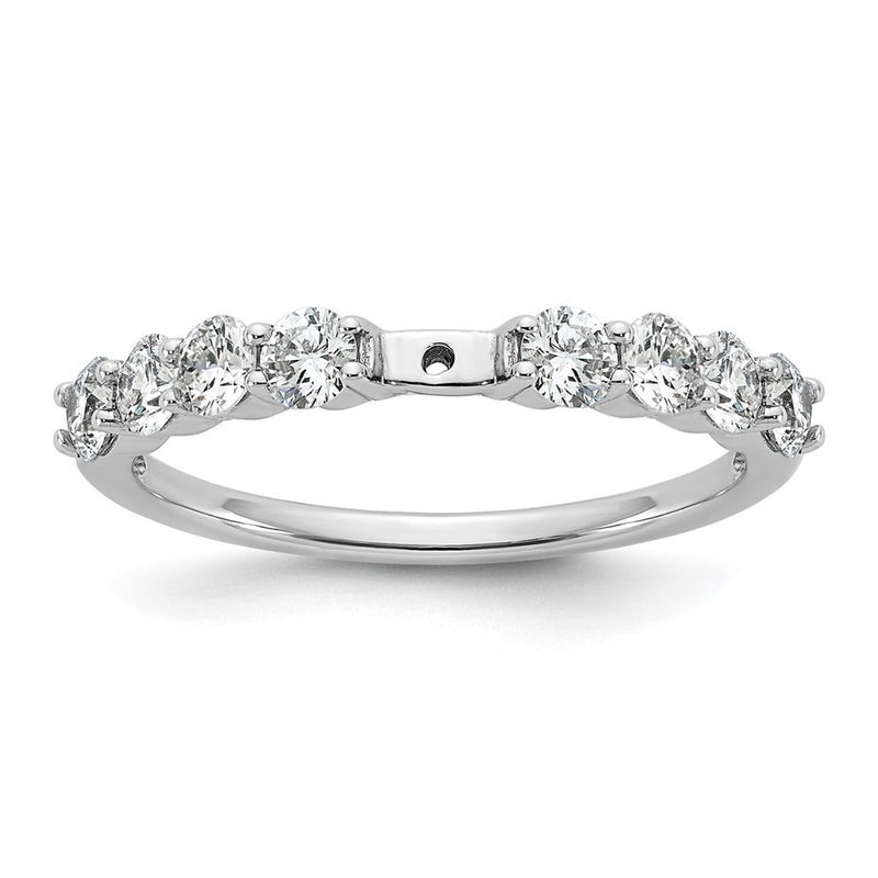 14K White Gold Peg Set 3/4 Carat Diamond Semi Mount Engagement Ring