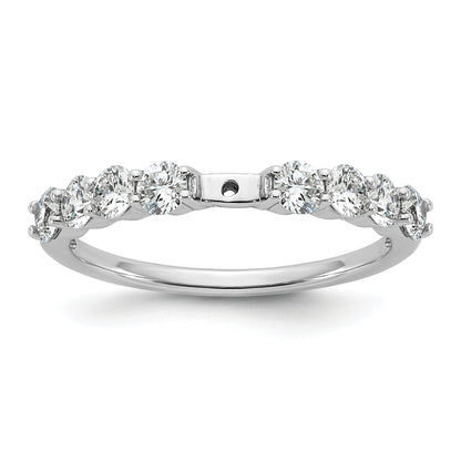 14K White Gold Peg Set 3/4 Carat Diamond Semi Mount Engagement Ring
