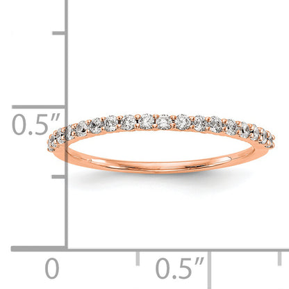 14K Rose Gold Diamond Wedding Band