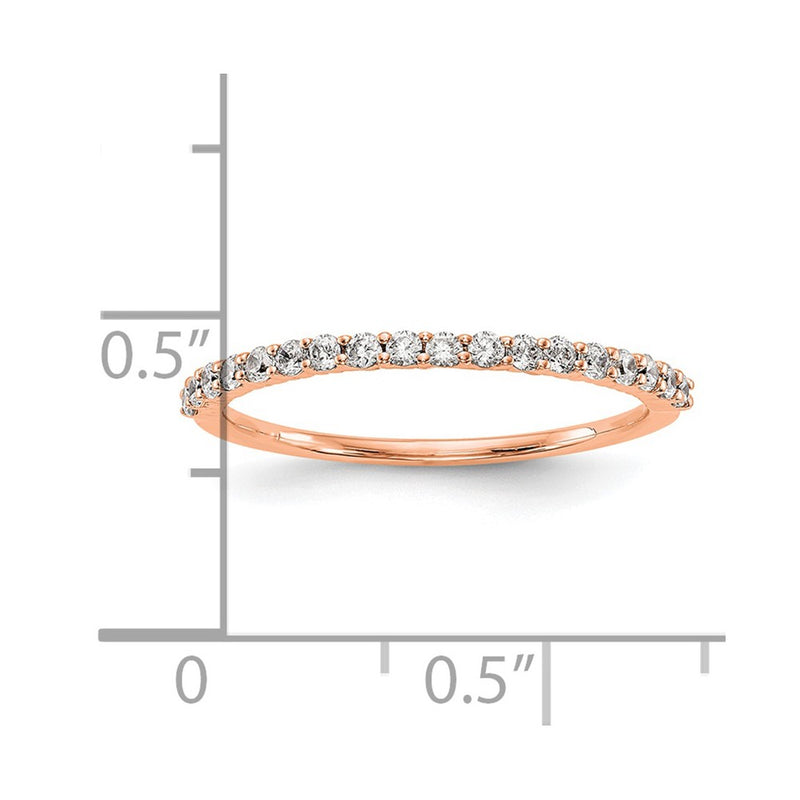 14K Rose Gold Diamond Wedding Band
