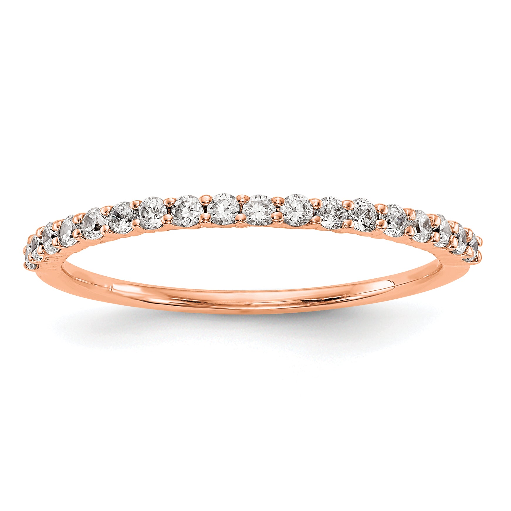 14K Rose Gold Diamond Wedding Band