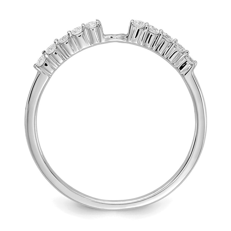 14K White Gold Peg Set 1/5 Carat Diamond Semi Mount Engagement Ring
