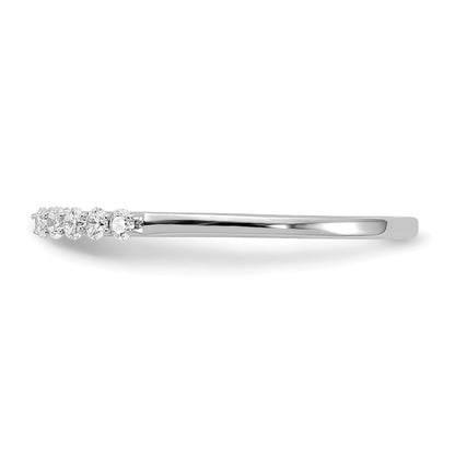14K White Gold Peg Set 1/5 Carat Diamond Semi Mount Engagement Ring