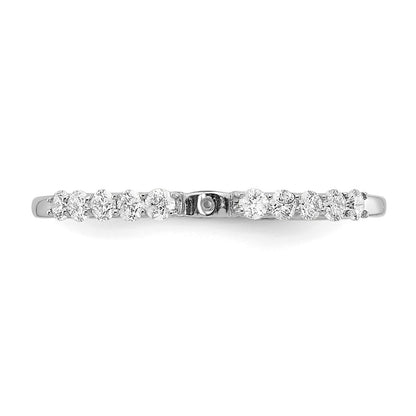 14K White Gold Peg Set 1/5 Carat Diamond Semi Mount Engagement Ring