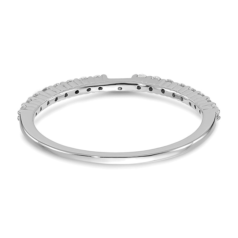 14K White Gold Peg Set 1/5 Carat Diamond Semi Mount Engagement Ring