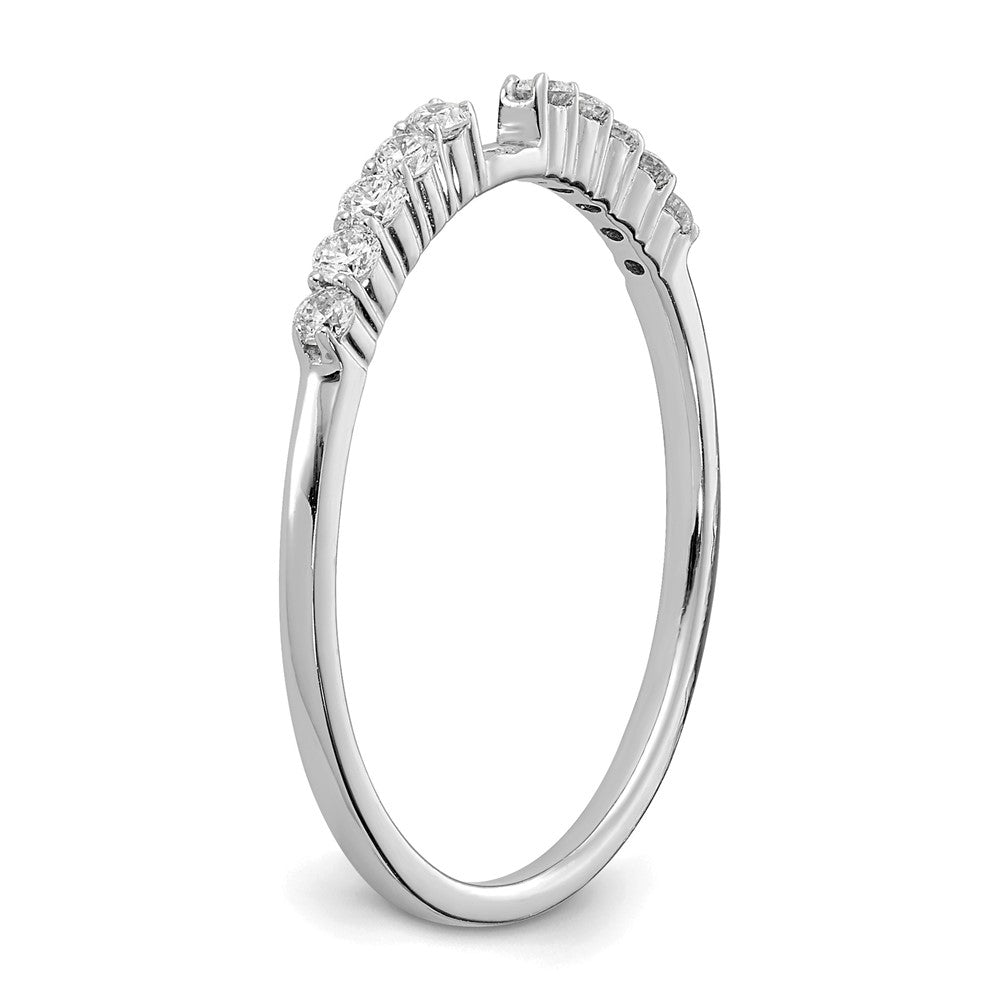 14K White Gold Peg Set 1/5 Carat Diamond Semi Mount Engagement Ring