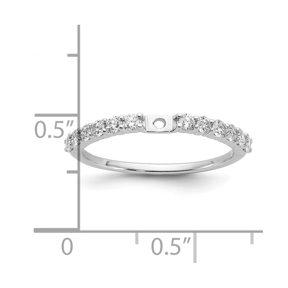 14k White Gold 3/8 Ct. Lab Grown Diamond VS/SI+ G+ Peg Set Engagement Ring