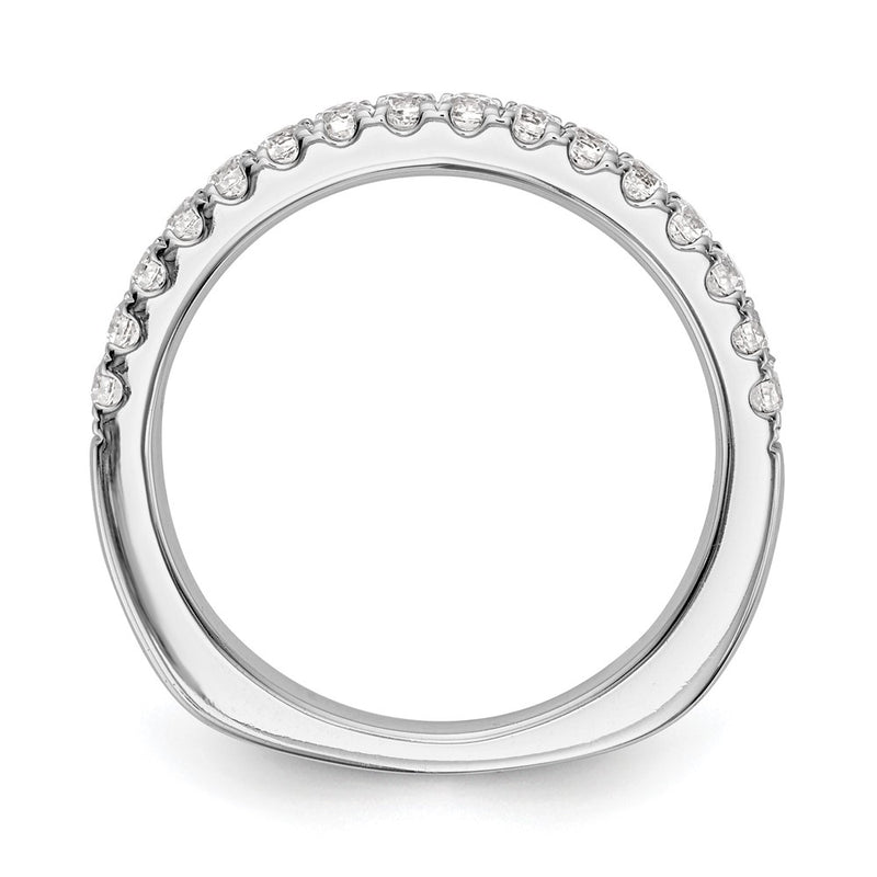 14k White Gold Real Diamond Wedding Band