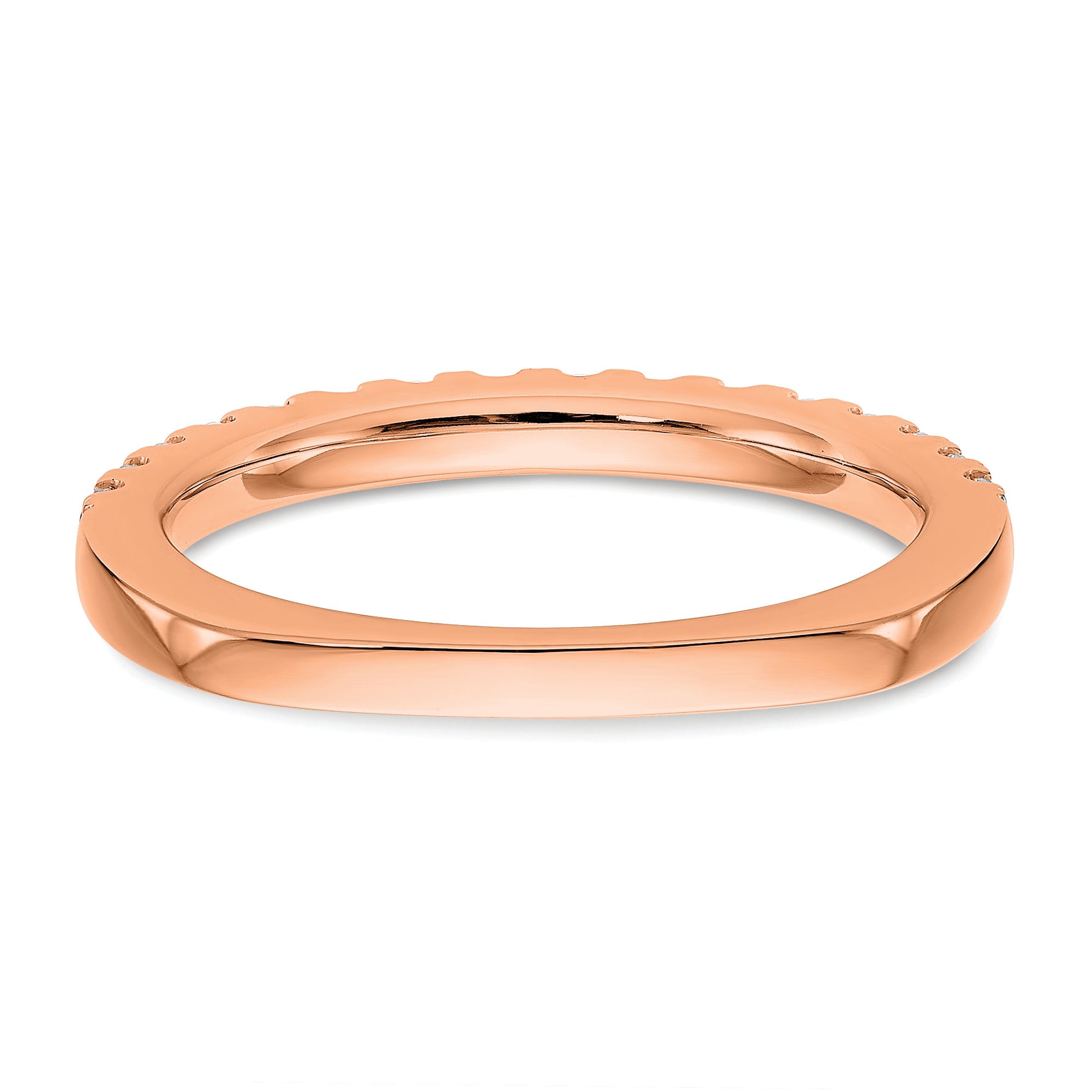 14K Rose Gold True Origin 3/8 Carat Lab Grown Diamond Vs D E F Wedding Band