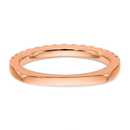 14K Rose Gold True Origin 3/8 Carat Lab Grown Diamond Vs D E F Wedding Band