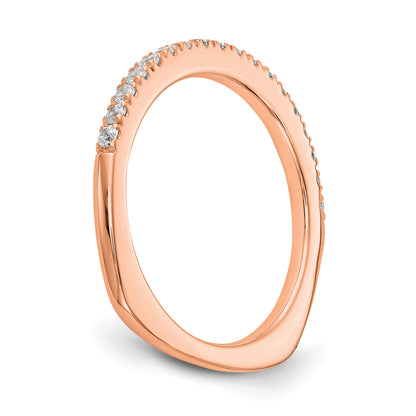 14K Rose Gold True Origin 3/8 Carat Lab Grown Diamond Vs D E F Wedding Band