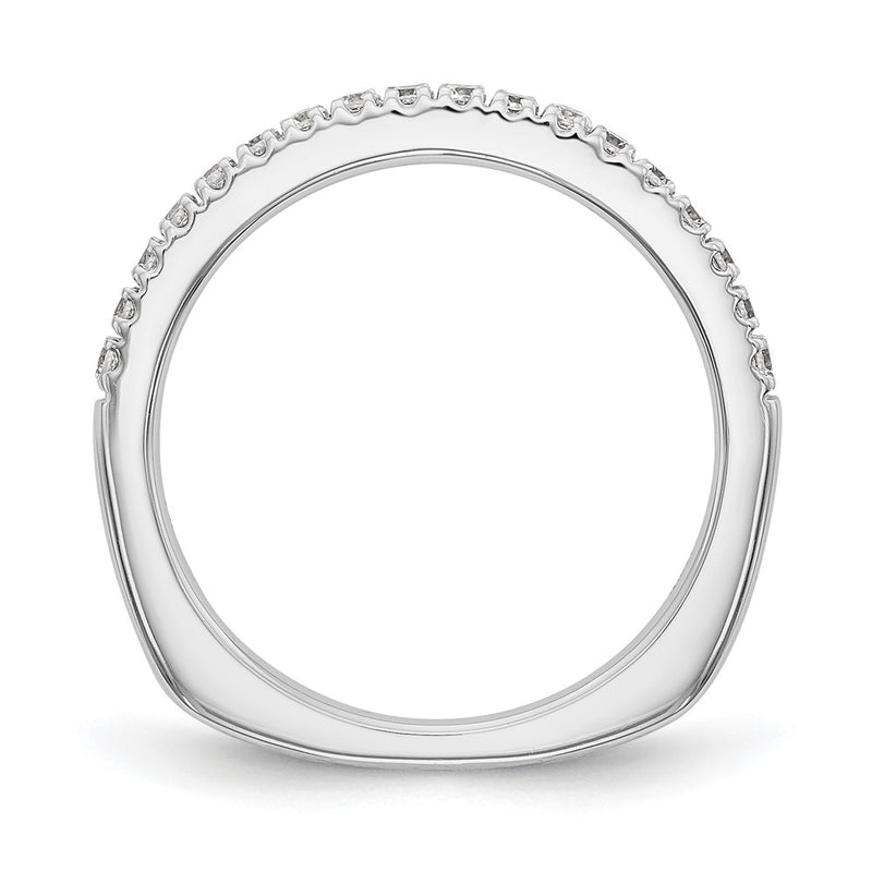 14k White Gold Real Diamond Wedding Band