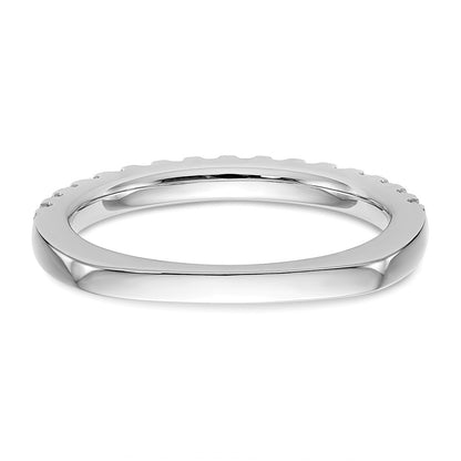 14k White Gold Real Diamond Wedding Band