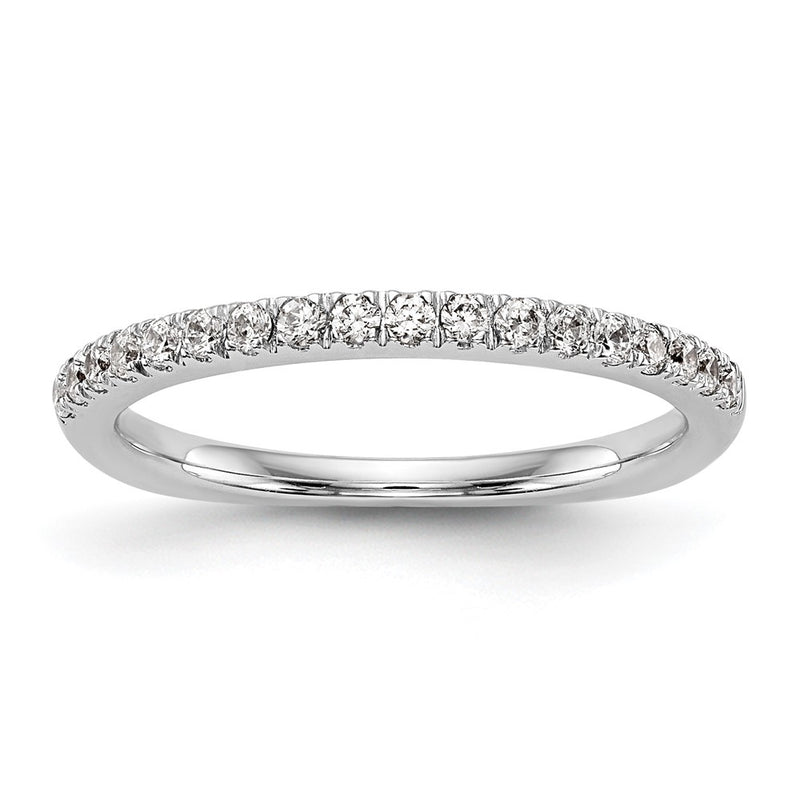 14k White Gold Real Diamond Wedding Band