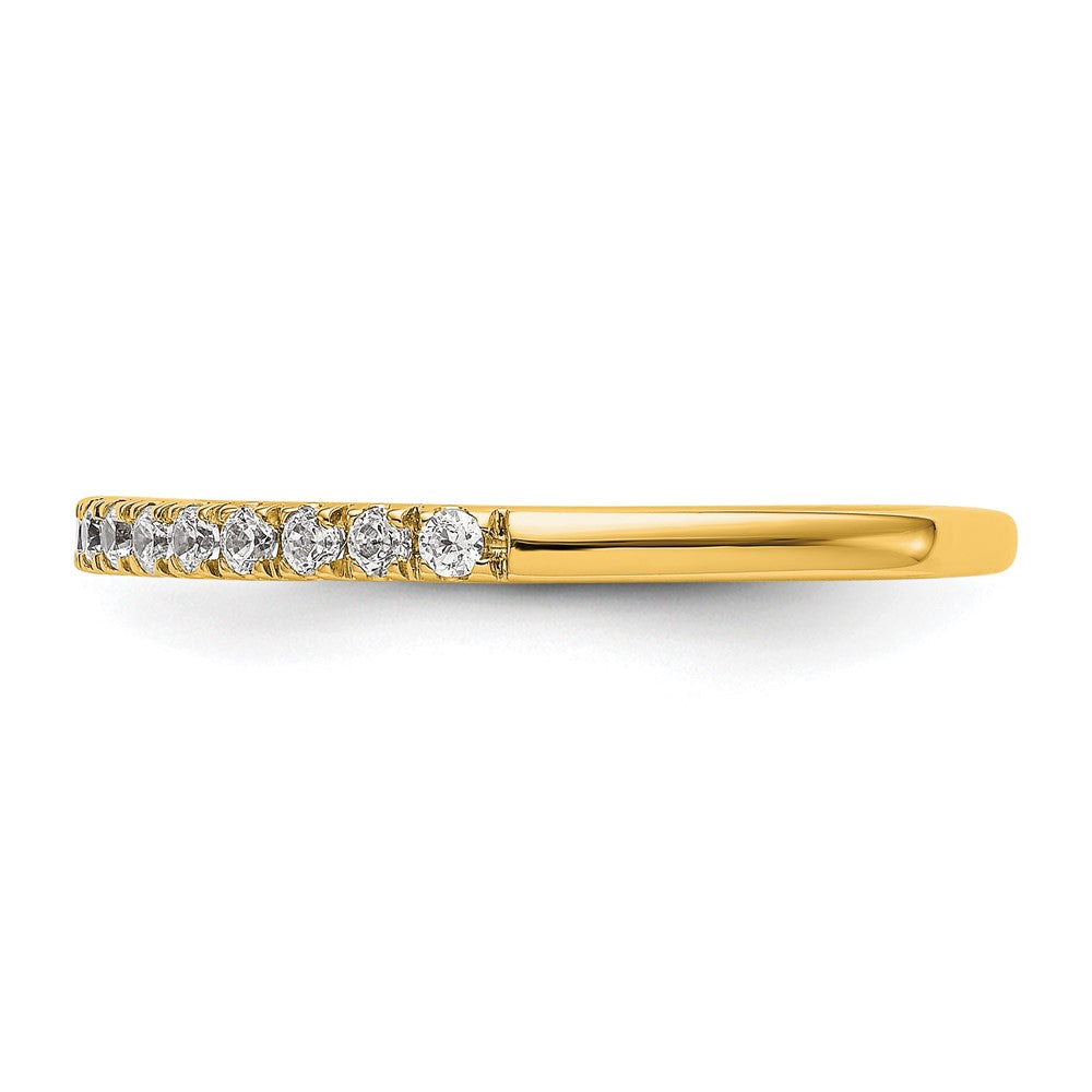 True Origin 14K Yellow Gold 3/8 carat Lab Grown Diamond VS+ F+ Complete Wedding Band Ring