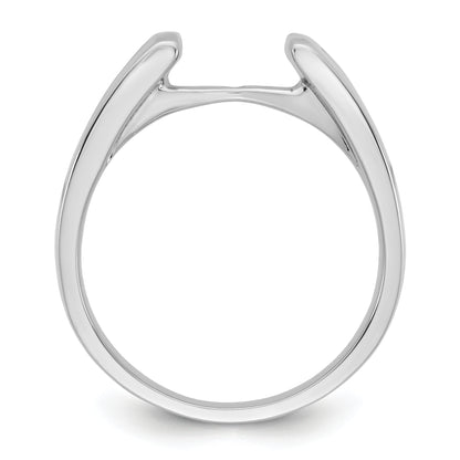 14K White Gold Peg Set 3/8 Carat Channel Princess Diamond Semi Mount Engagement Ring