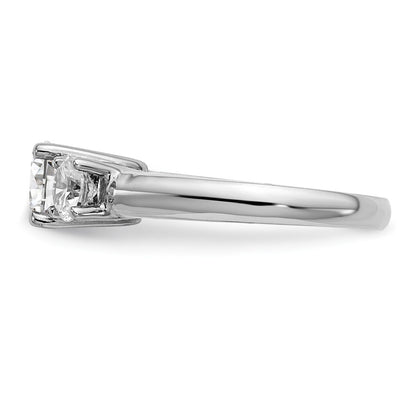 Platinum 3 Stone Complete Engagement Ring