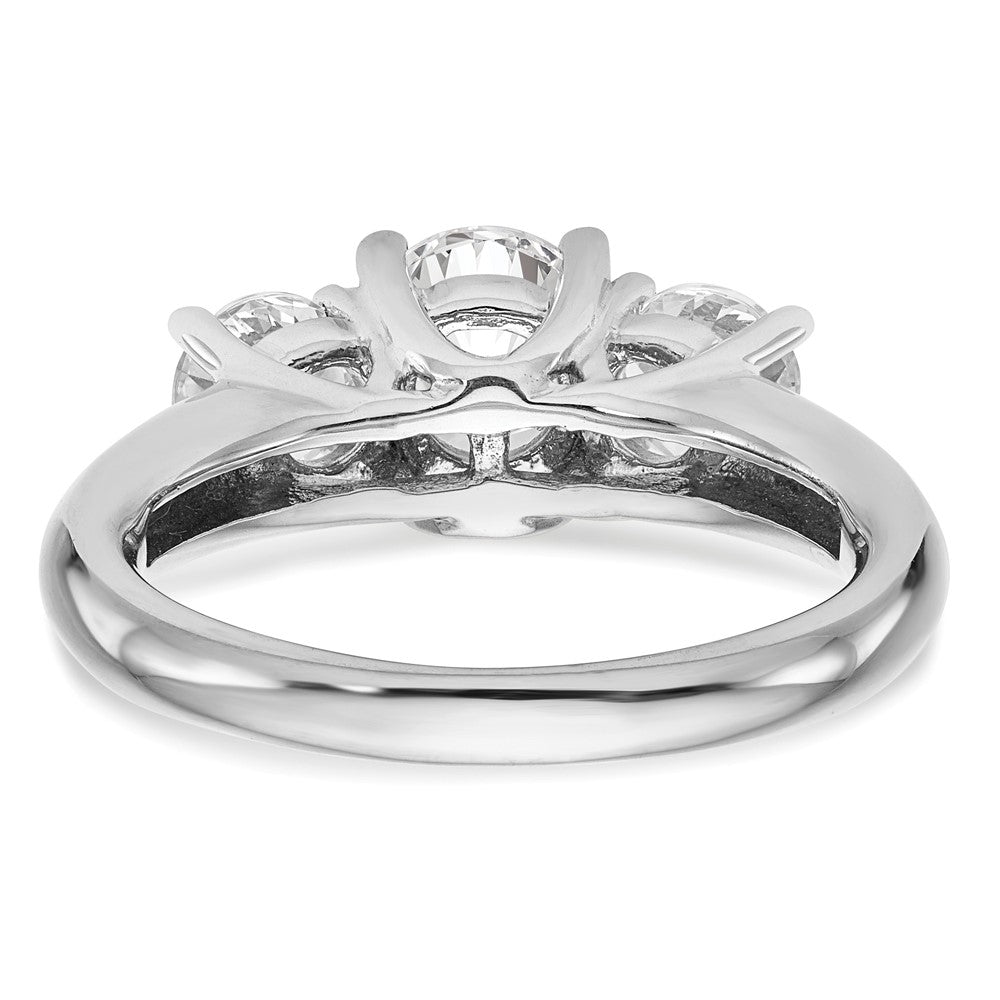 Platinum 3 Stone Complete Engagement Ring