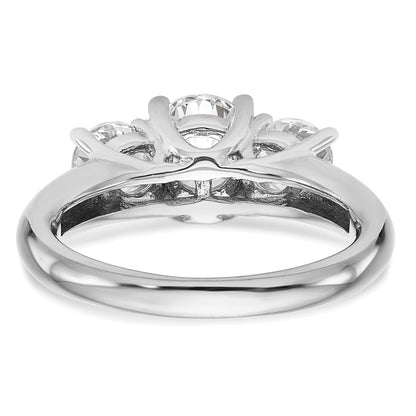 Platinum 3 Stone Complete Engagement Ring