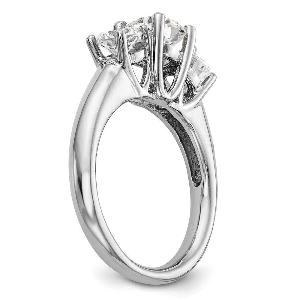 Platinum 3 Stone Complete Engagement Ring
