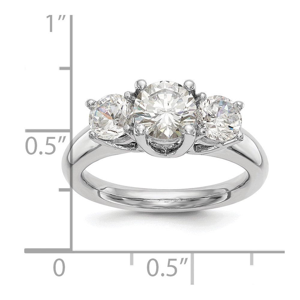 Platinum 3 Stone Complete Engagement Ring