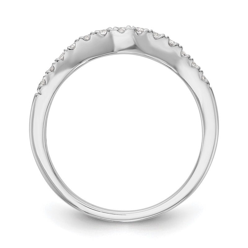 14k White Gold 1/3 Ct. Lab Grown Diamond VS/SI+ G+ Complete Size 5 Wedding Band
