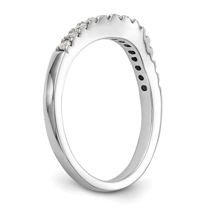 14k White Gold 1/3 Ct. Lab Grown Diamond VS/SI+ G+ Complete Size 5 Wedding Band