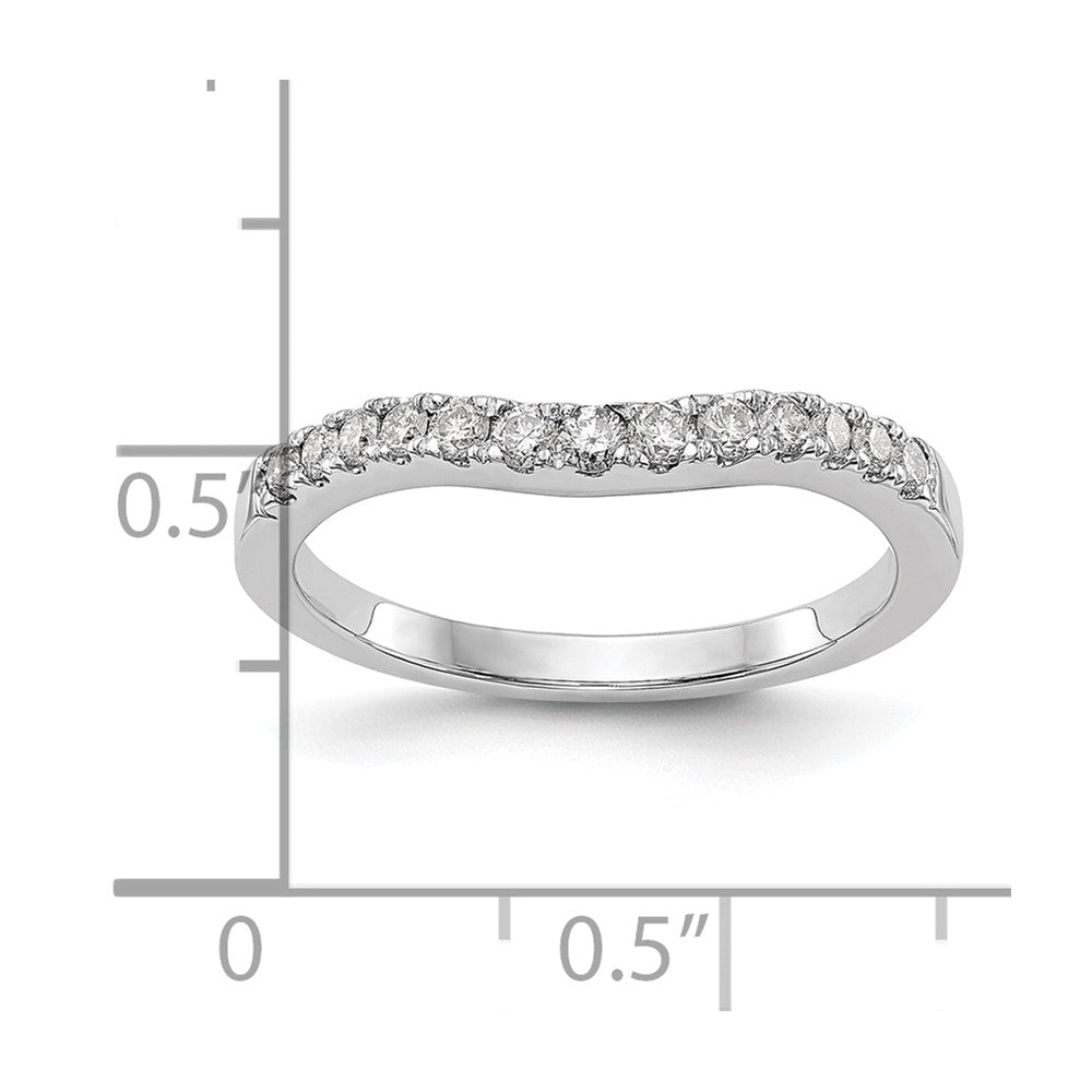 14k White Gold 1/3 Ct. Lab Grown Diamond VS/SI+ G+ Wedding Band Ring