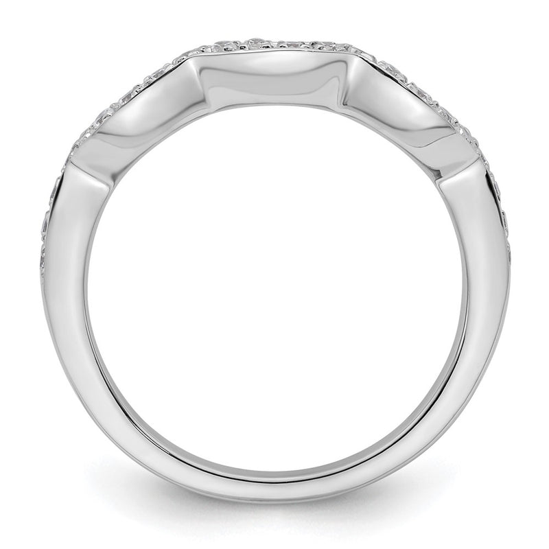 14K White Gold Real Diamond Wedding Band
