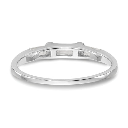 14K White Gold Baguette Diamond Complete Wedding Band