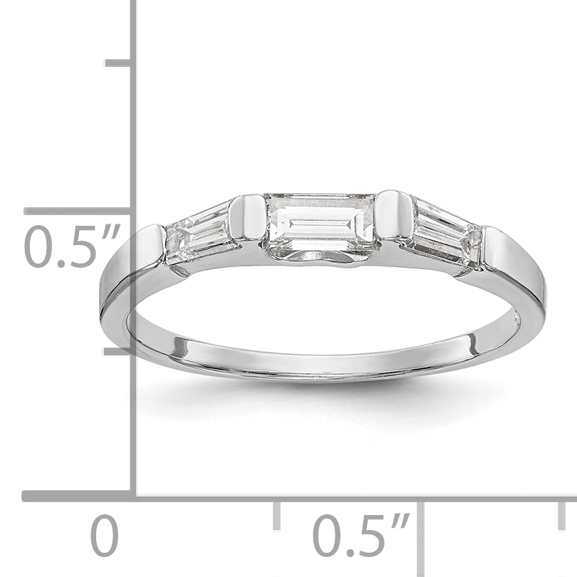 14K White Gold Baguette Diamond Complete Wedding Band