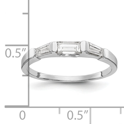 14K White Gold Baguette Diamond Complete Wedding Band