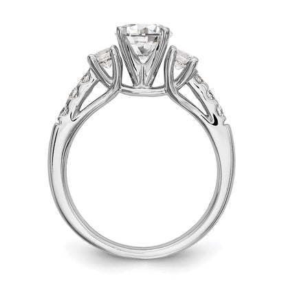14k White Gold 1/5 Ct. Lab Grown Diamond VS/SI+ G+ Semi Mount Peg Set Engagement Ring