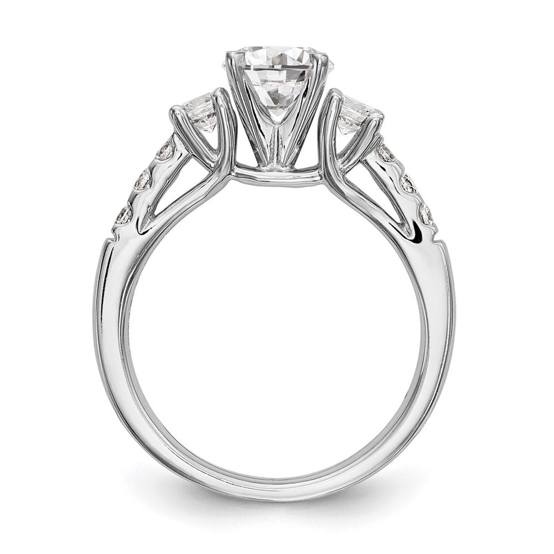 14k White Gold 1/5 Ct. Lab Grown Diamond VS/SI+ G+ Semi Mount Peg Set Engagement Ring