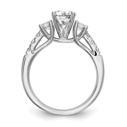 14k White Gold 1/5 Ct. Lab Grown Diamond VS/SI+ G+ Peg Set Engagement Ring
