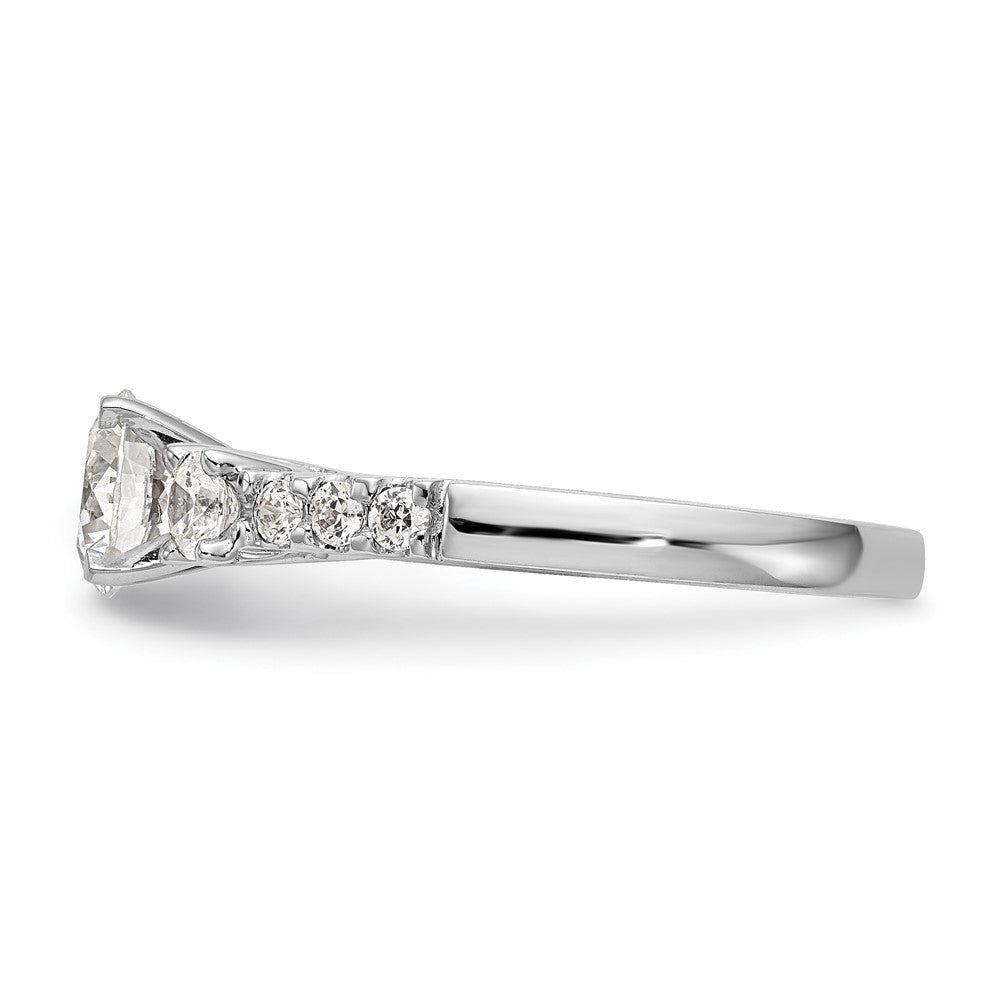 14k White Gold 1/5 Ct. Lab Grown Diamond VS/SI+ G+ Semi Mount Peg Set Engagement Ring