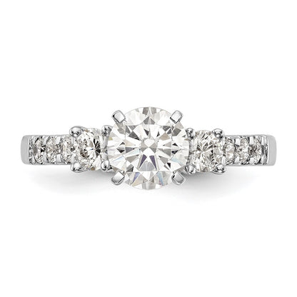 14k White Gold 1/5 Ct. Lab Grown Diamond VS/SI+ G+ Semi Mount Peg Set Engagement Ring