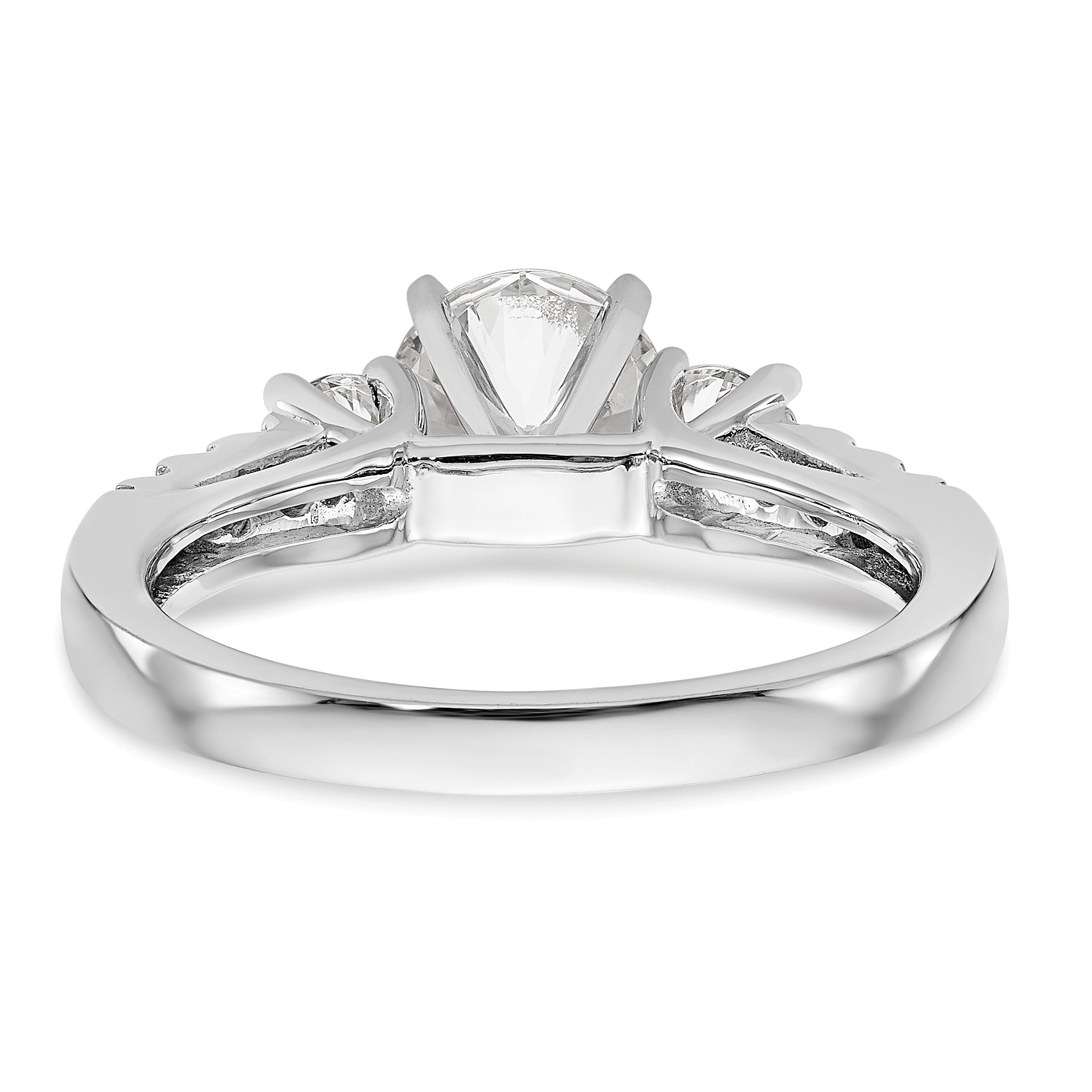 14k White Gold 1/5 Ct. Lab Grown Diamond VS/SI+ G+ Peg Set Engagement Ring